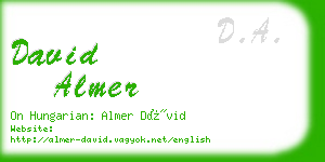 david almer business card